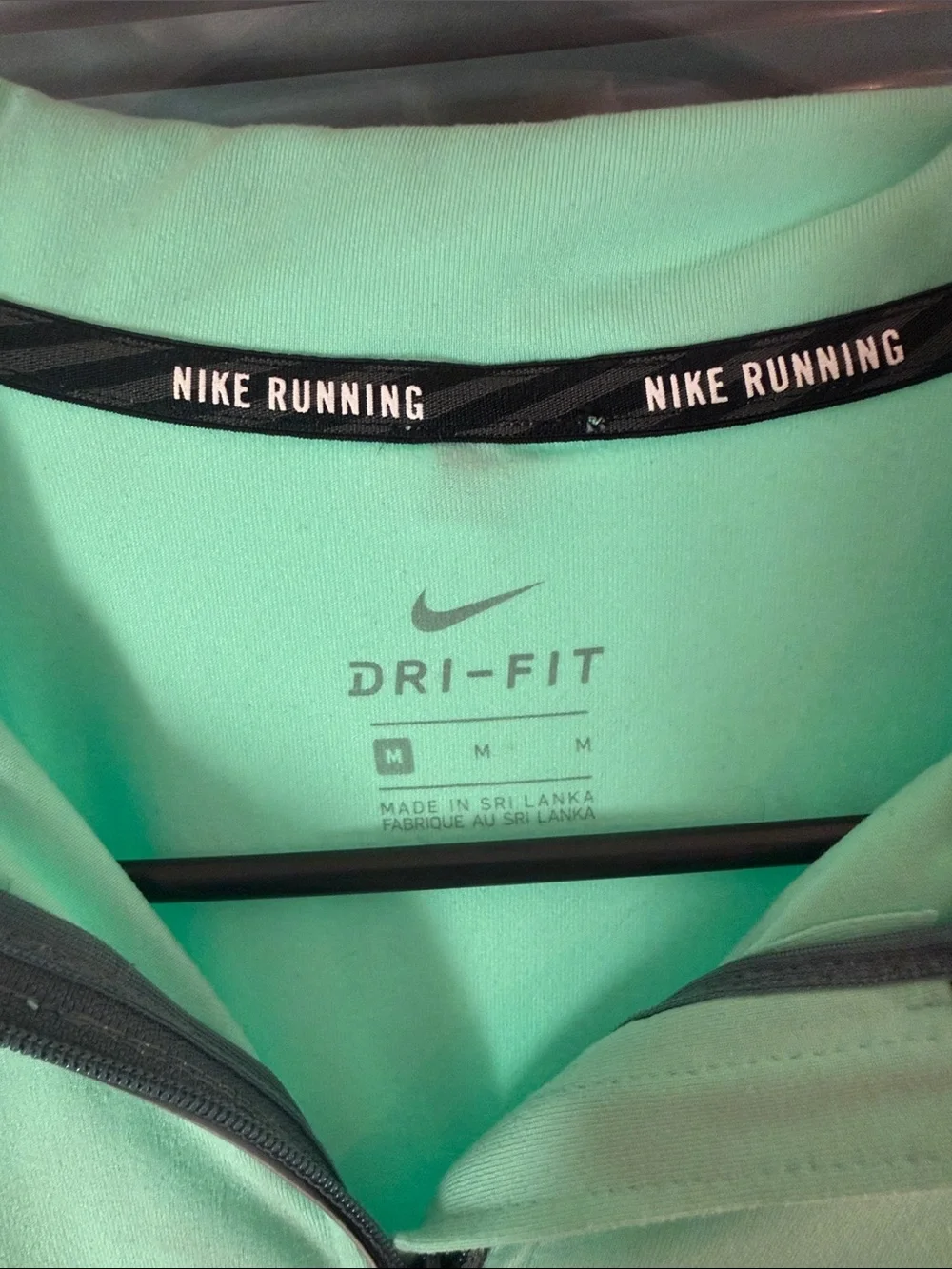 Nike Mint Green Dri-FIT Women's Long-Sleeve Quarter-Zip Top